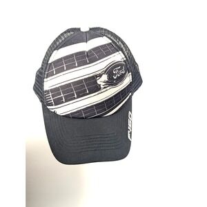 FORD F150 Snapback Mesh Ball Cap Trucker Hat Black/White Grill Design Adjustable